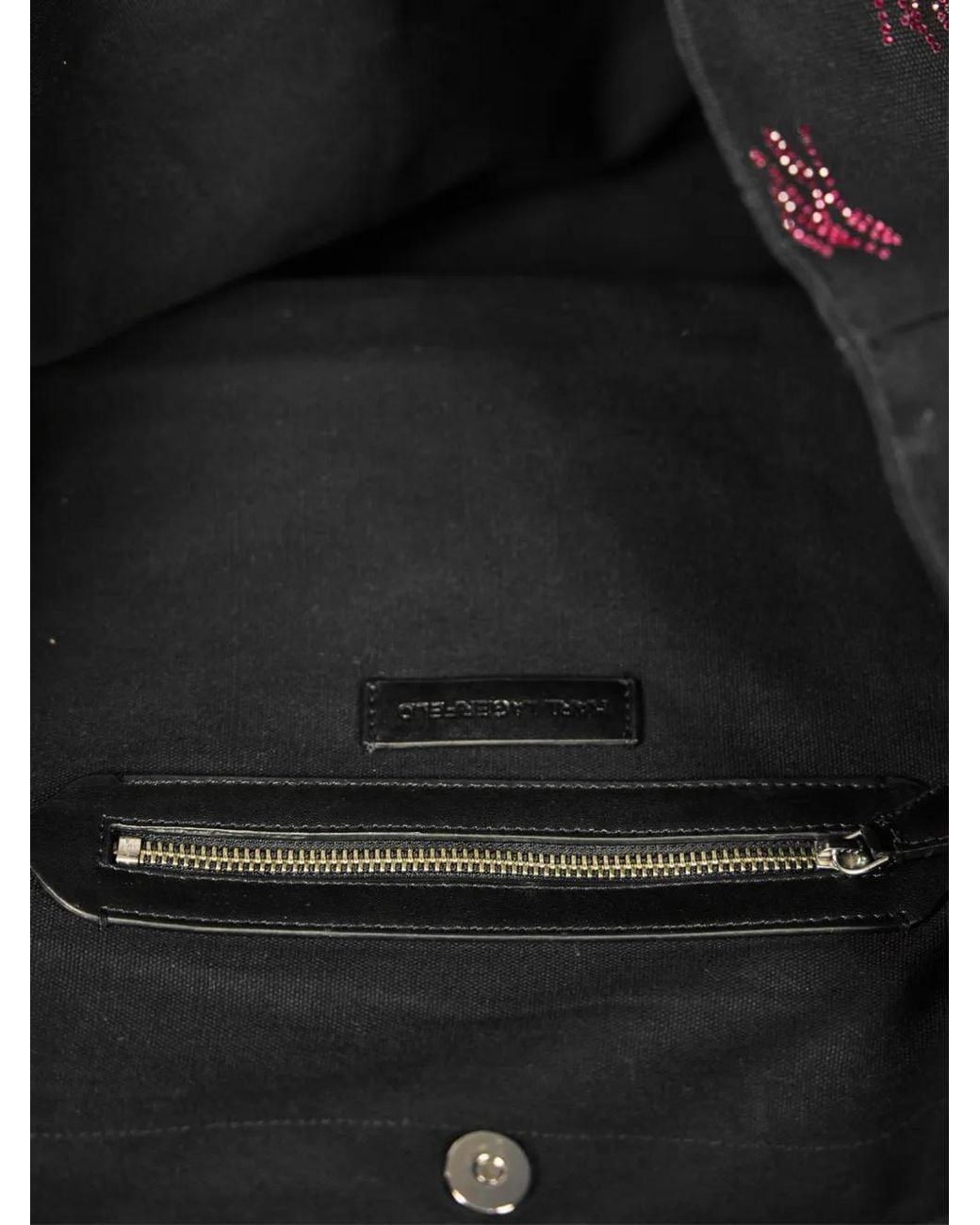Karl Lagerfeld Black Karl Autograph Strass-Embellished Tote Bag