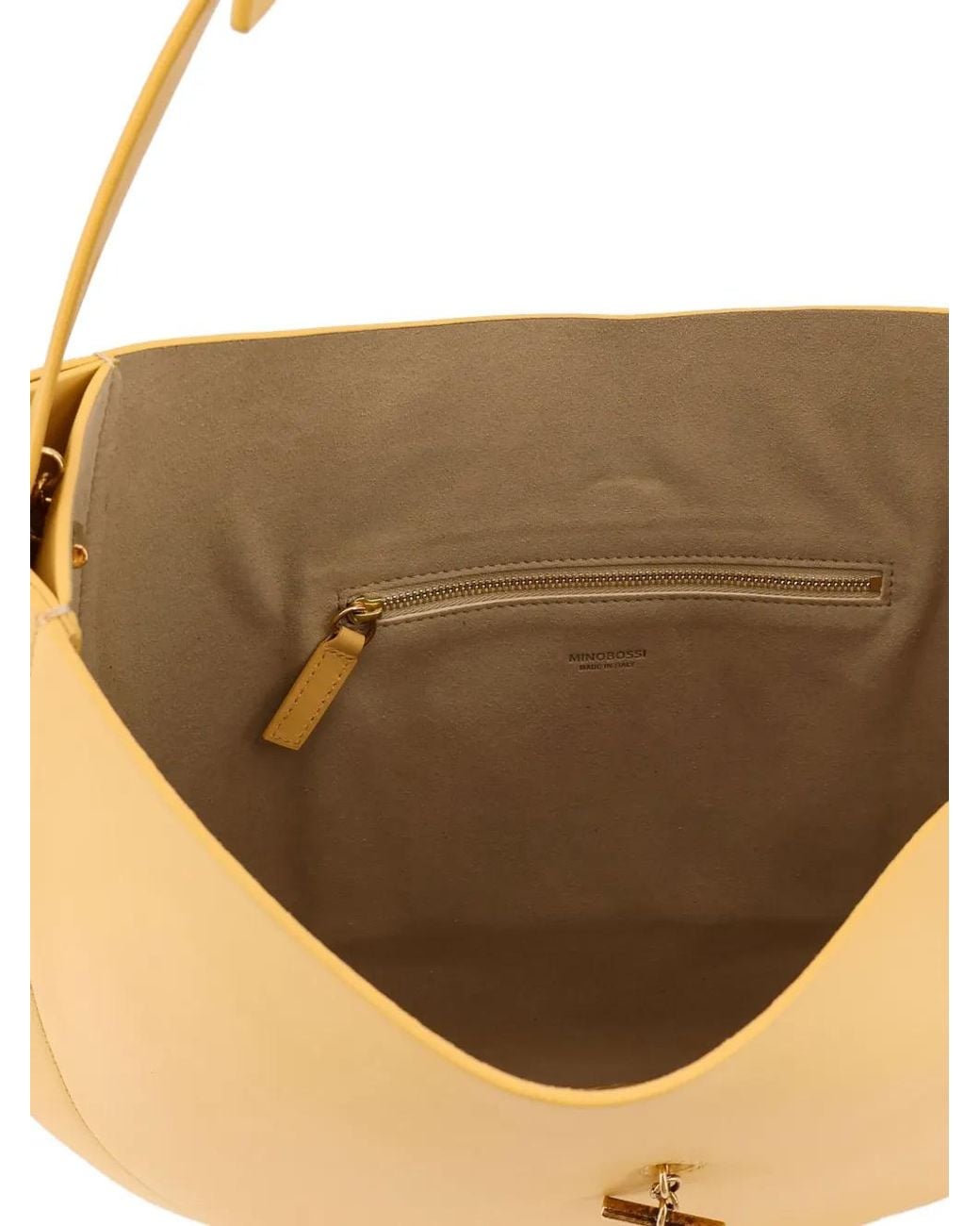 MINOBOSSI Metallic Lizzie Leather Shoulder Bag