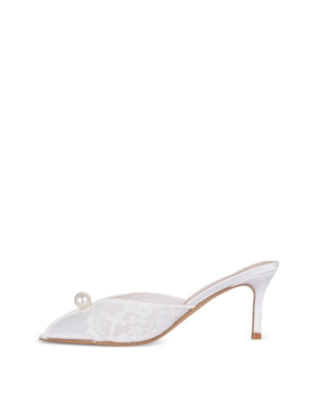 Black Suede Studio White Debby Mesh Sandals