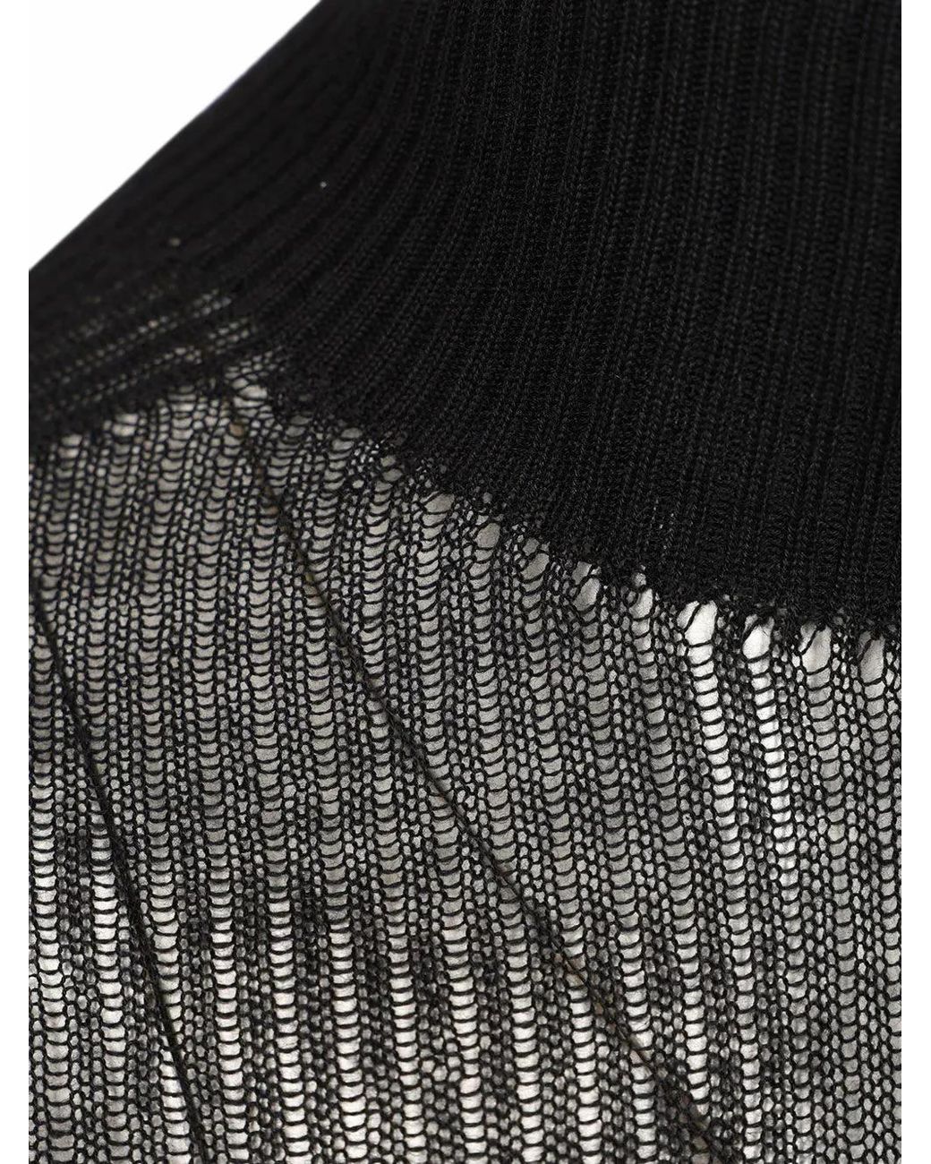Rick Owens Black Ribbed-Knit Cashmere Sweater for men