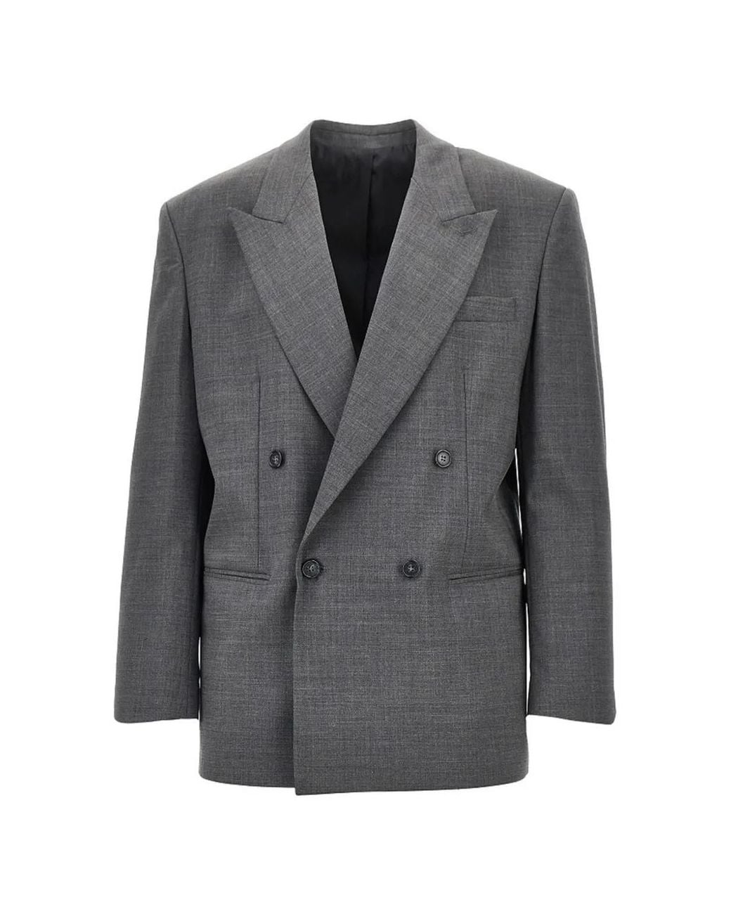 MARSĒM Gray Blazer À Boutonnière Croisée for men