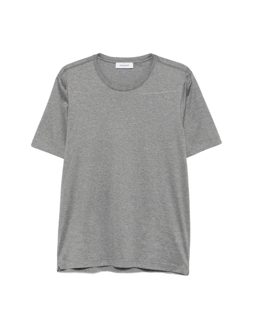 Gran Sasso Gray Crew-Neck T-Shirt for men