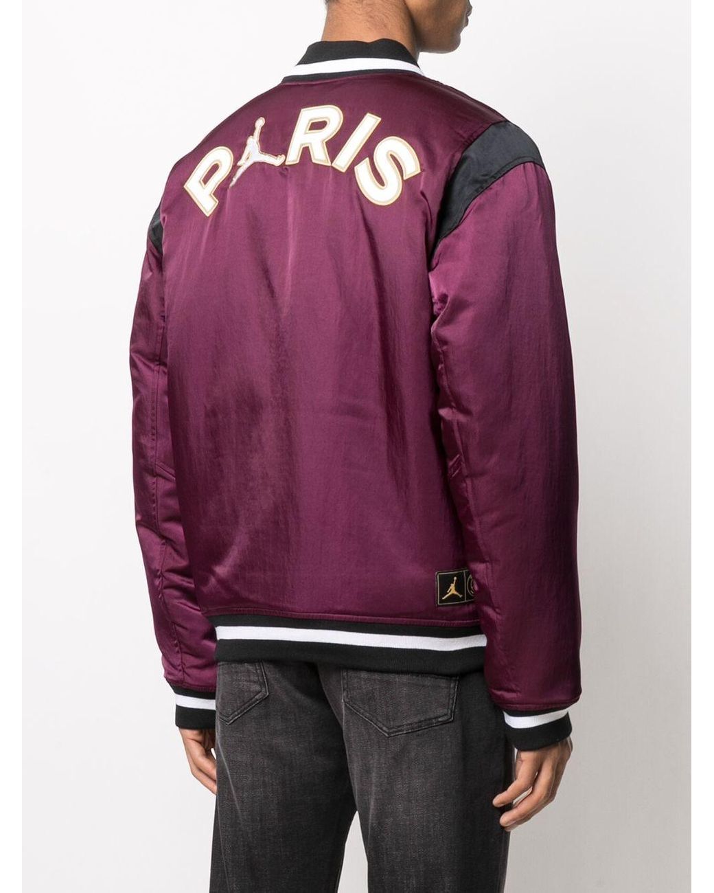 Nike Paris Saint-germain Jordan Varsity Jacket in Purple for Men | Lyst