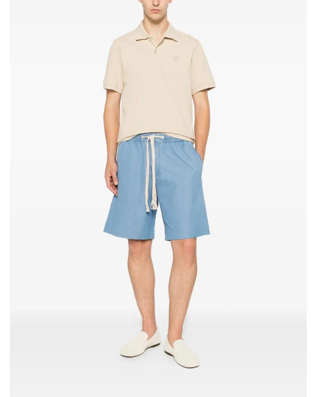 Sandro Blue Elasticated-Waistband Shorts for men