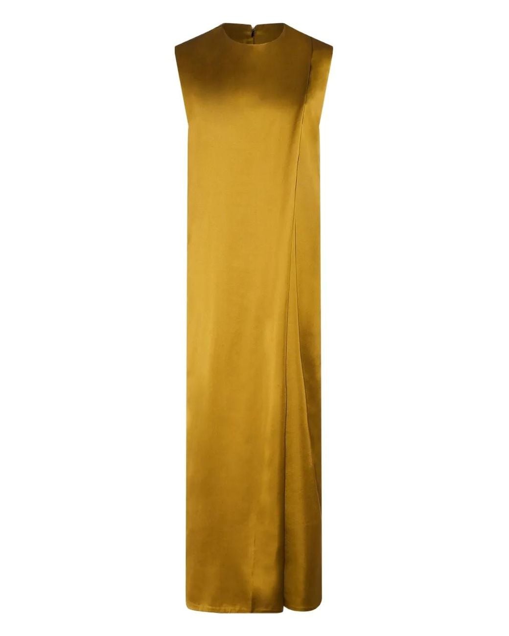 Yves Salomon Metallic Satin Maxi Dress