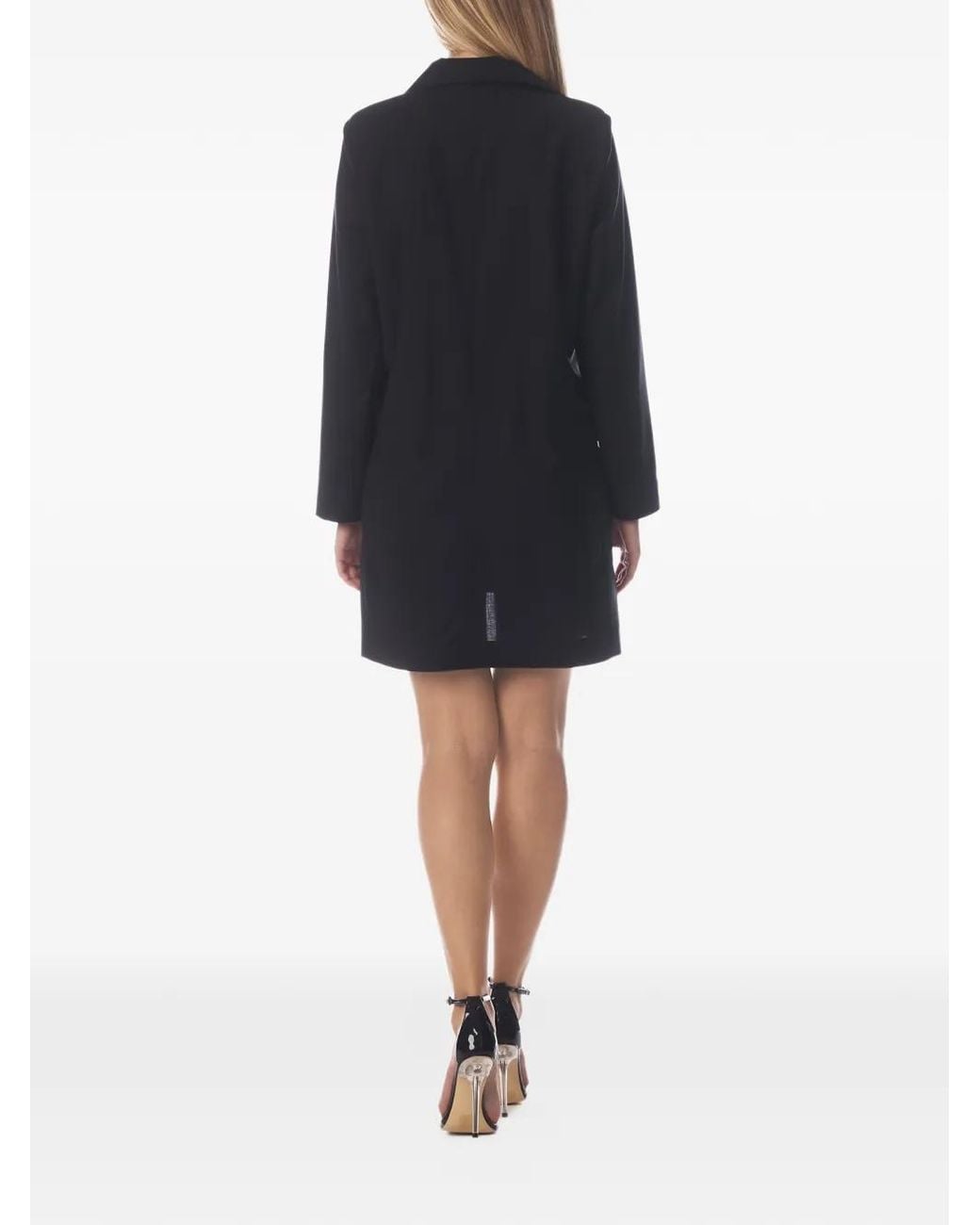 Tessitura Black The Column Silk-Lapel Blazer