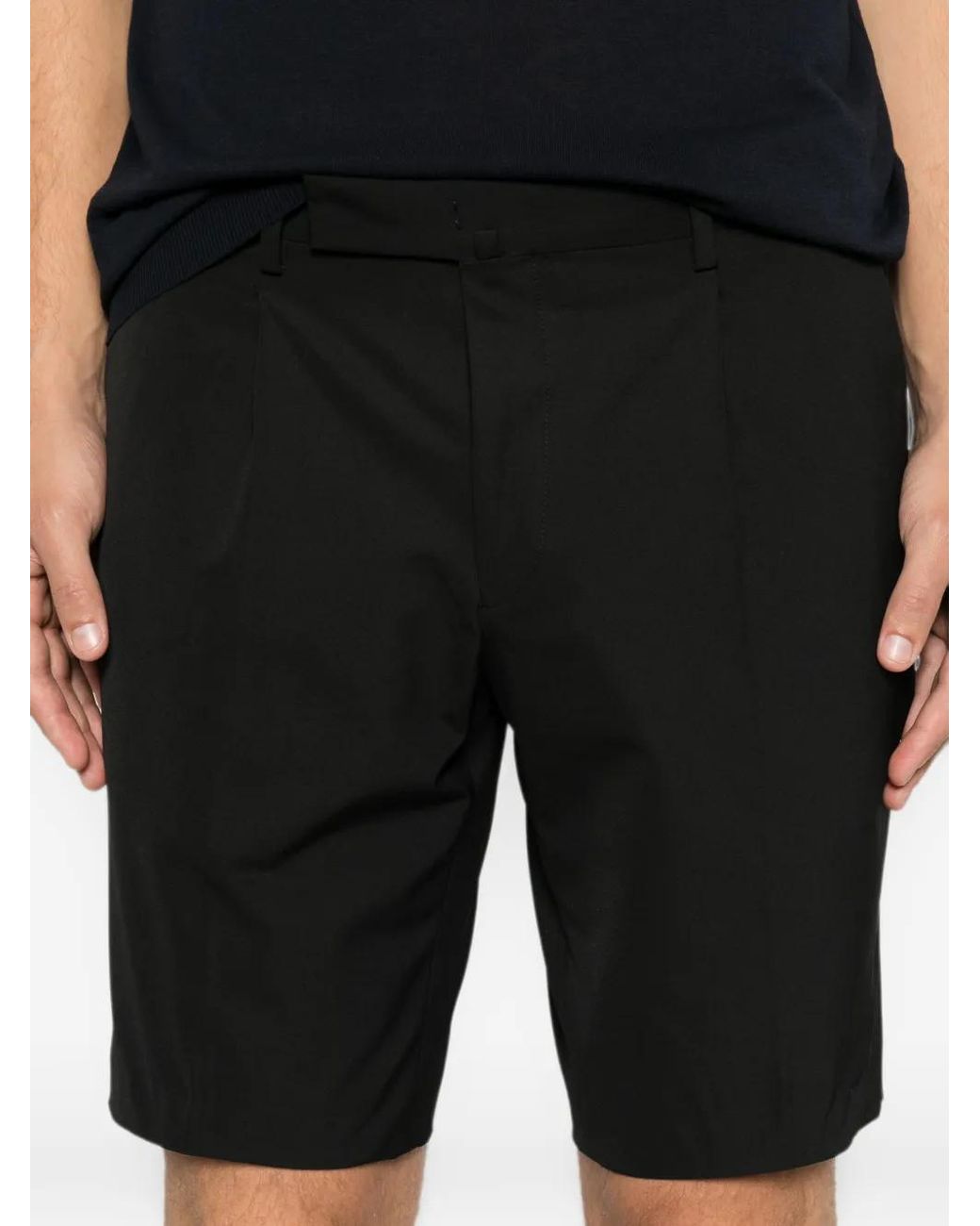 VELA SHOP Black Pleated Shorts for men