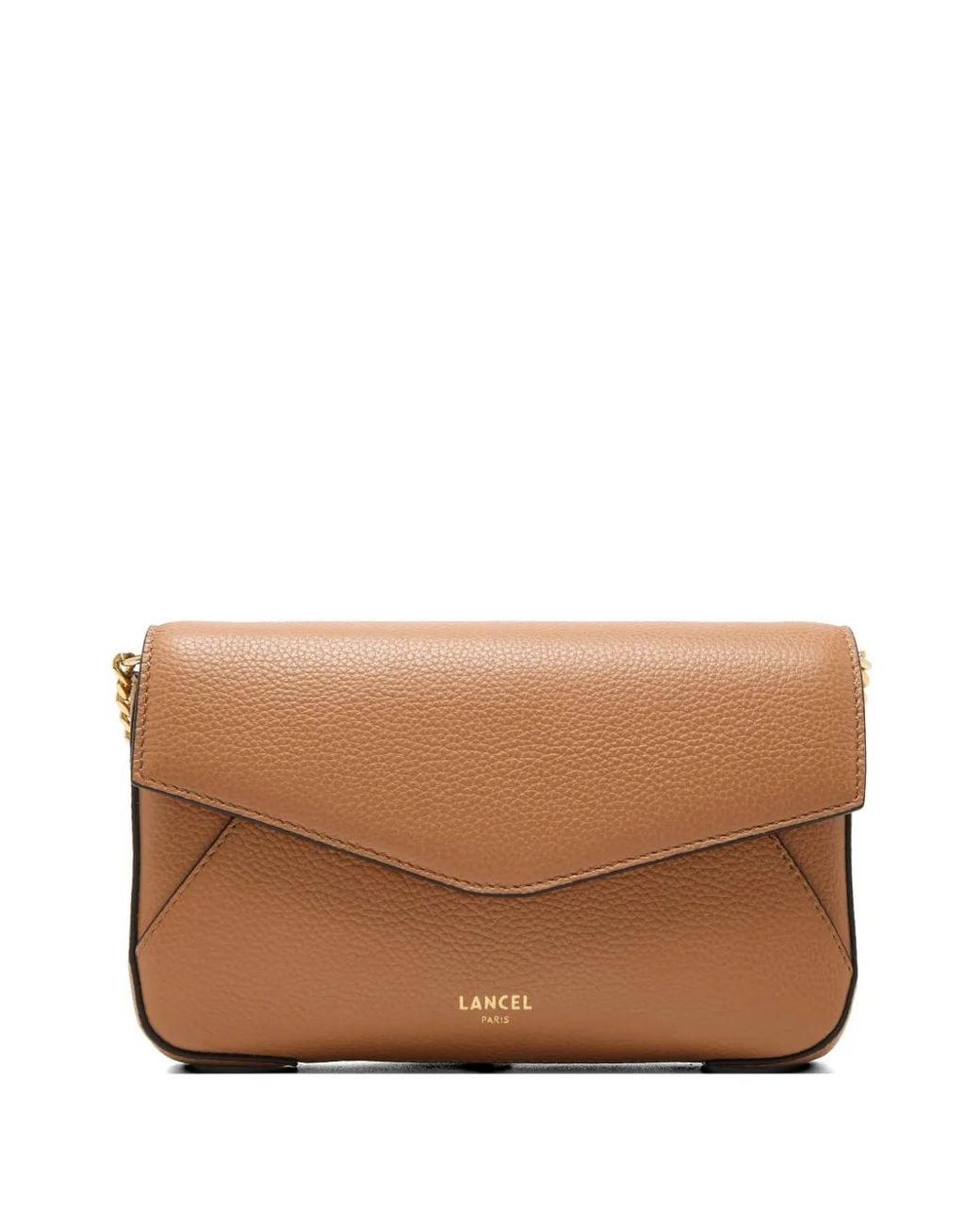 Lancel Brown Envelope De Chain Wallet