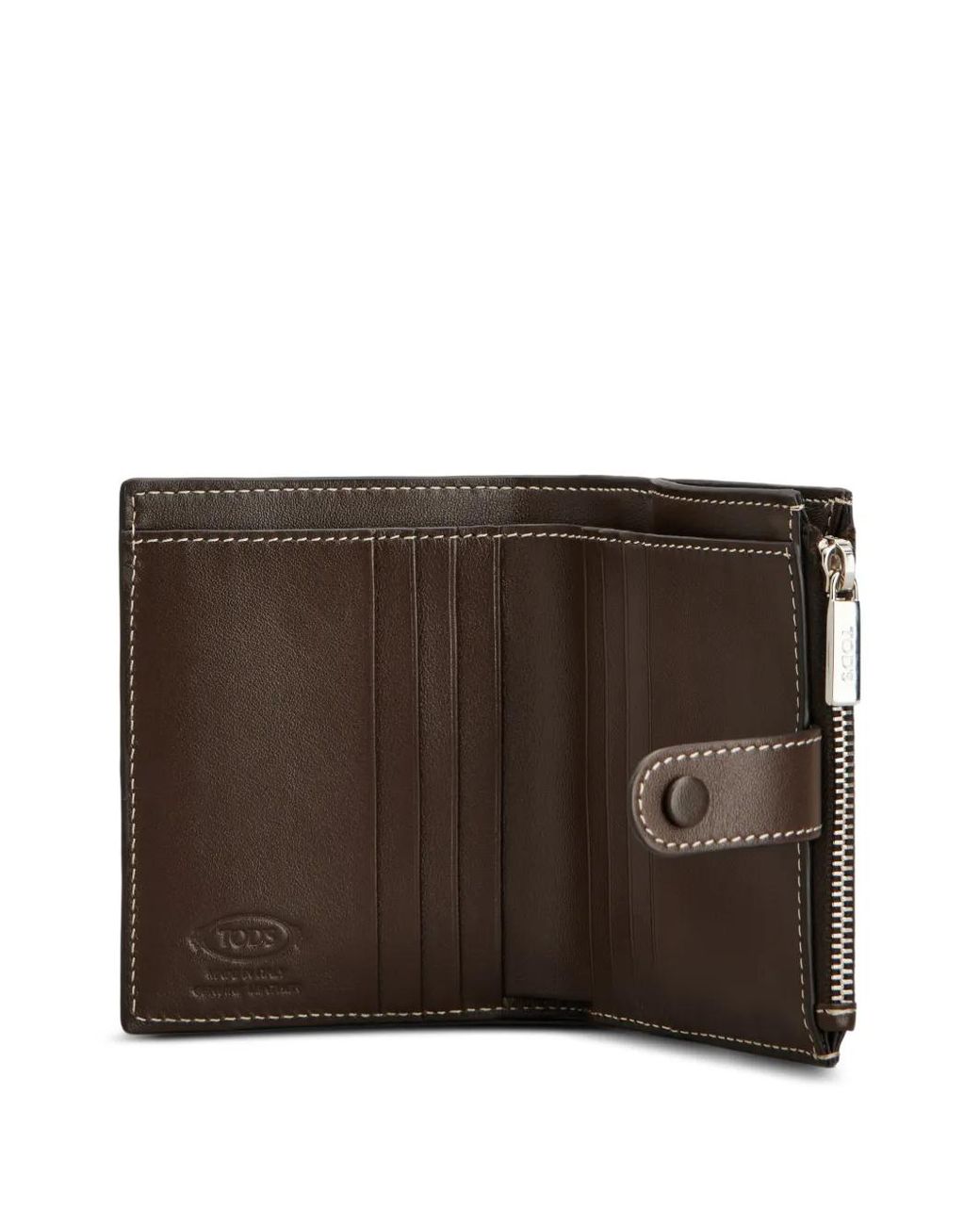 Tod's Brown Logo-Patch Wallet for men