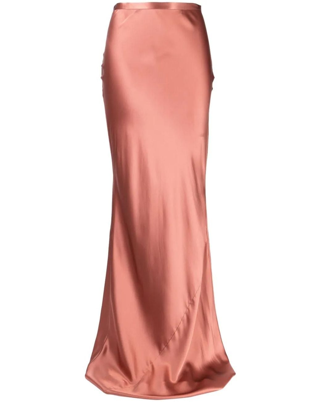 Michelle Mason Pink Bias Maxi Skirt