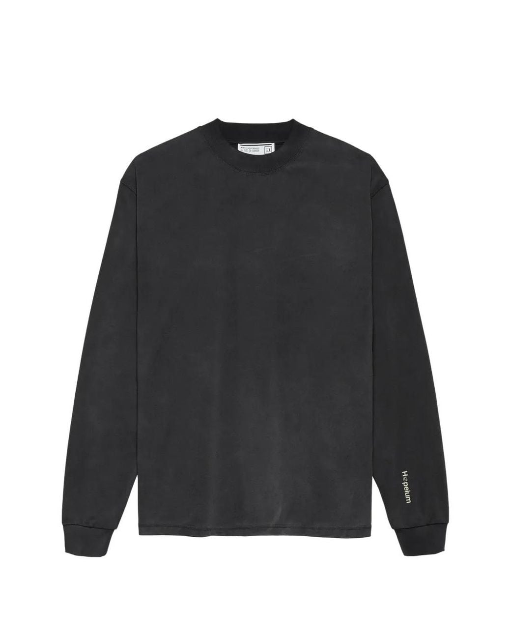 HOPEIUM Black Divorce Slogan-Print Long-Sleeve T-Shirt for men