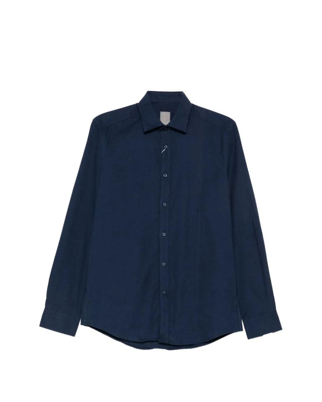 Carducci Blue Long-Sleeve Button-Down Shirt for men
