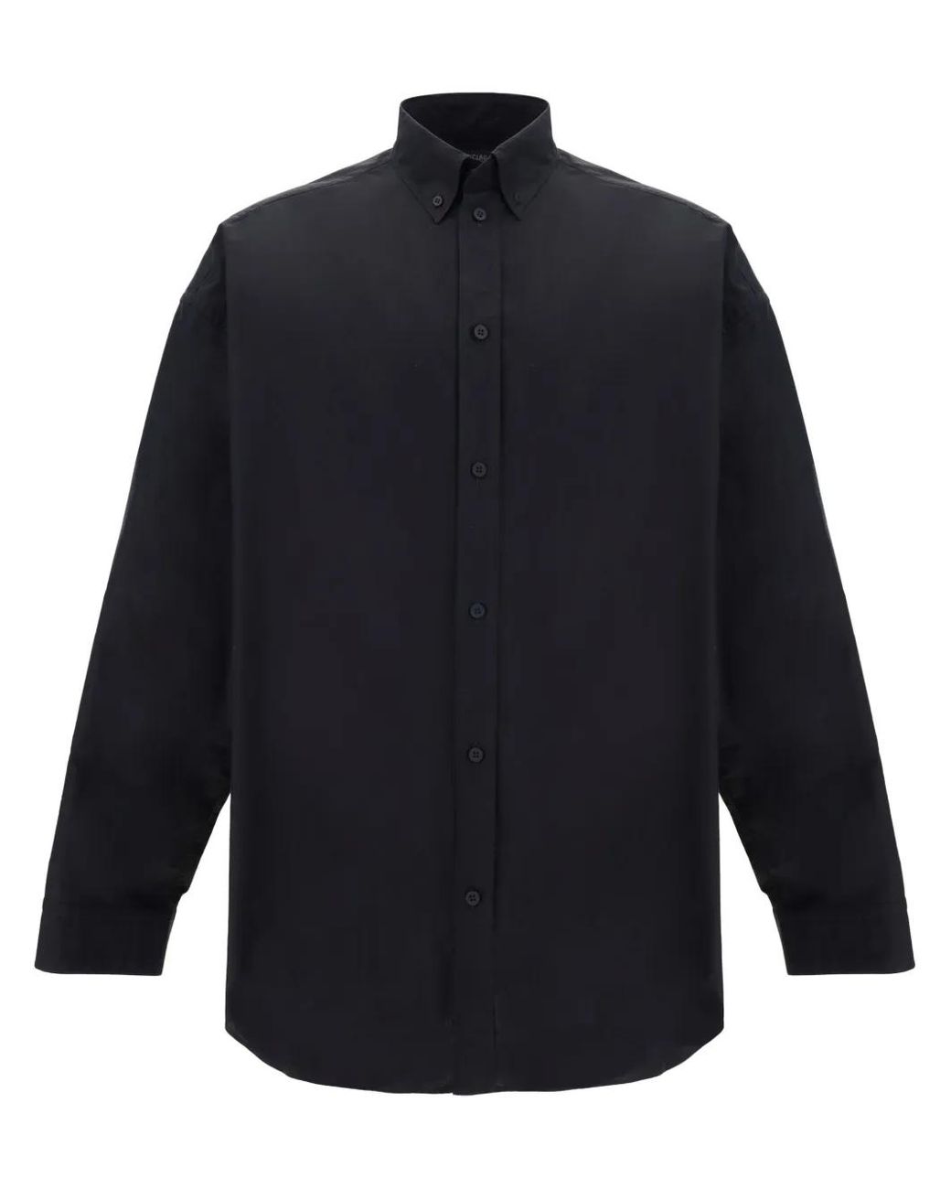 Balenciaga Black Oversized Cotton Shirt for men