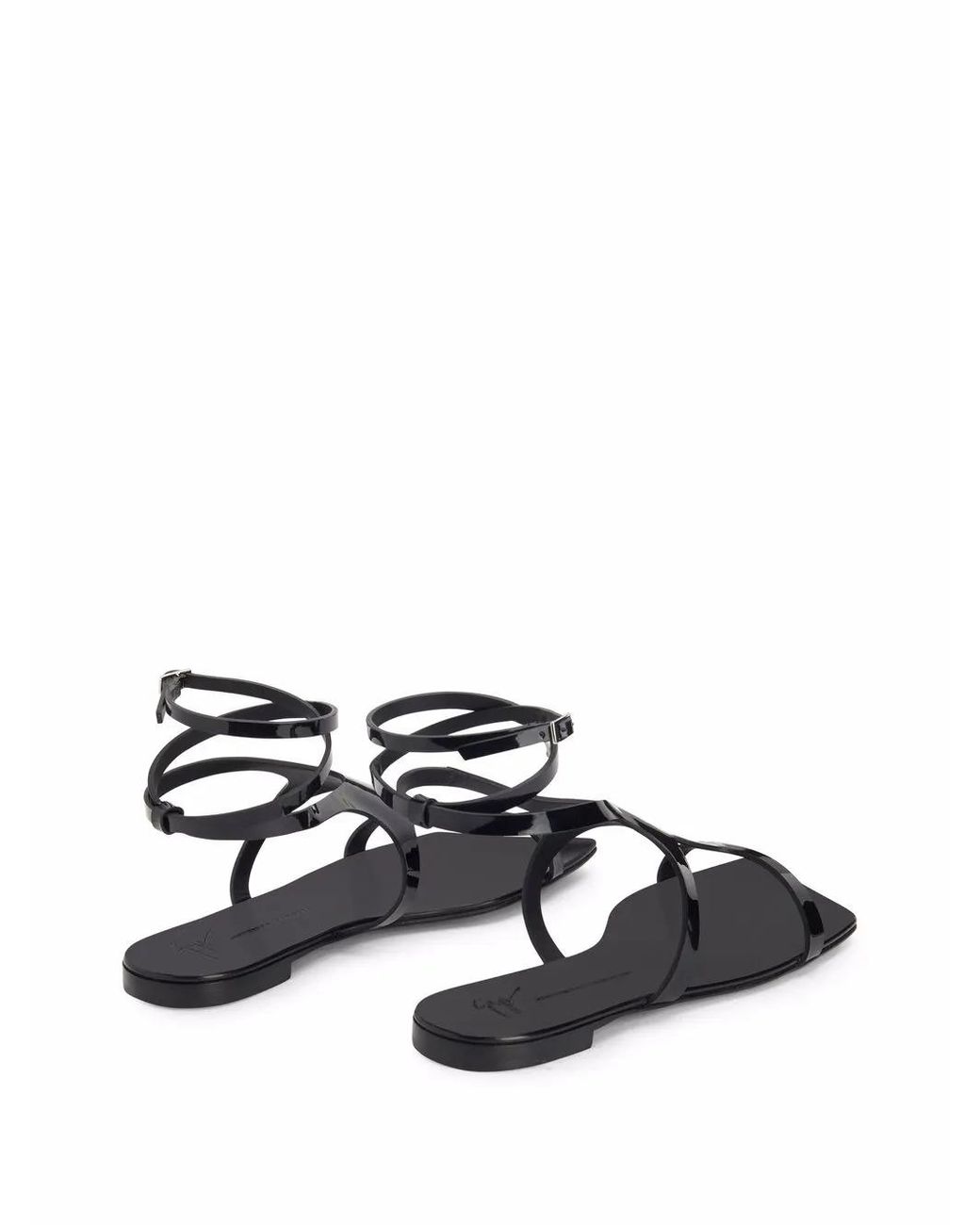 Giuseppe Zanotti Black Tutankamon Flat Sandals