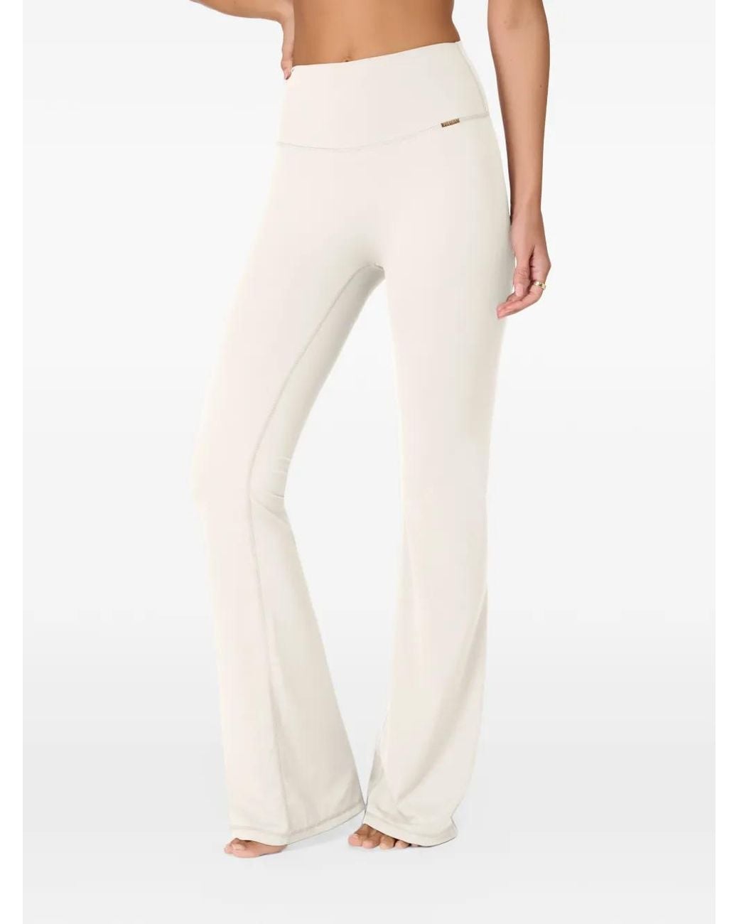 AMADAWEAR White Camilla Flared Leggings