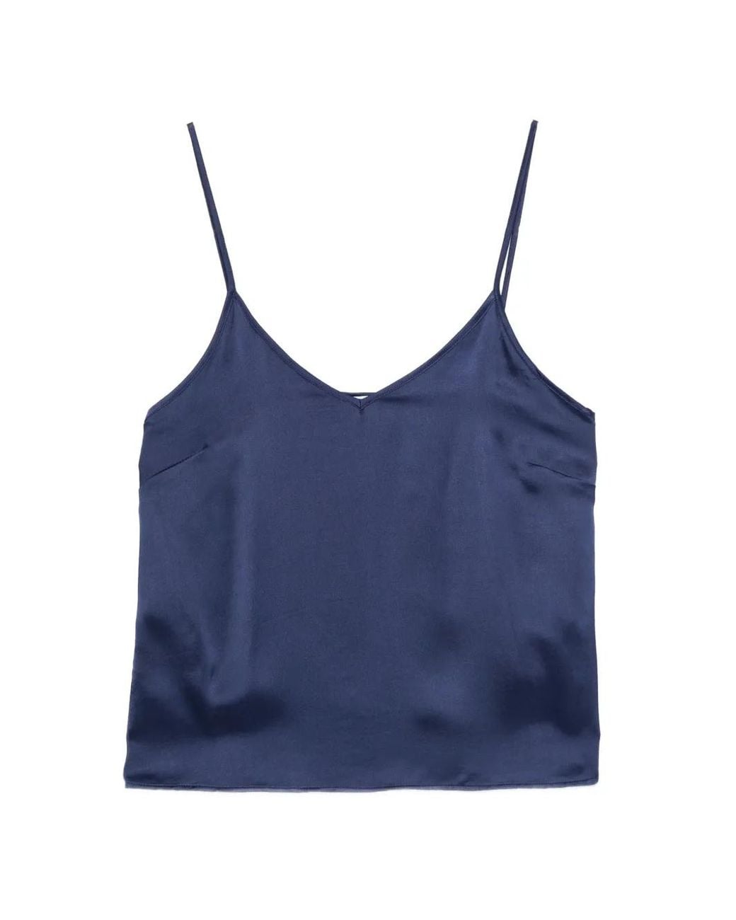 MVP WARDROBE Blue Spaghetti-Strap Top
