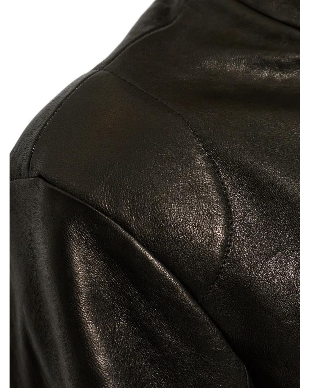 Post Archive Faction PAF Black Rider Stand-Collar Leather Jacket for men