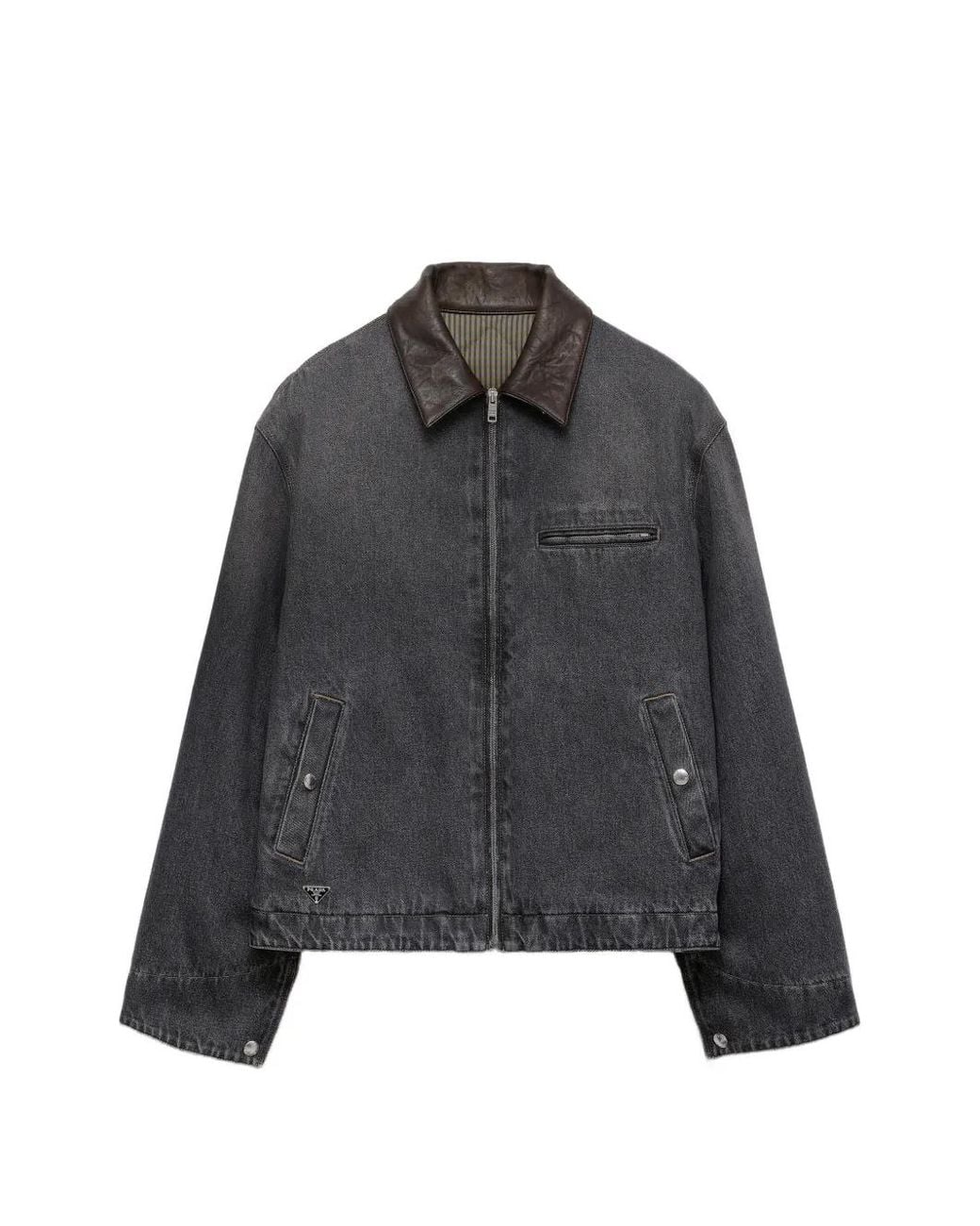 Prada Black Denim Blouson Jacket for men