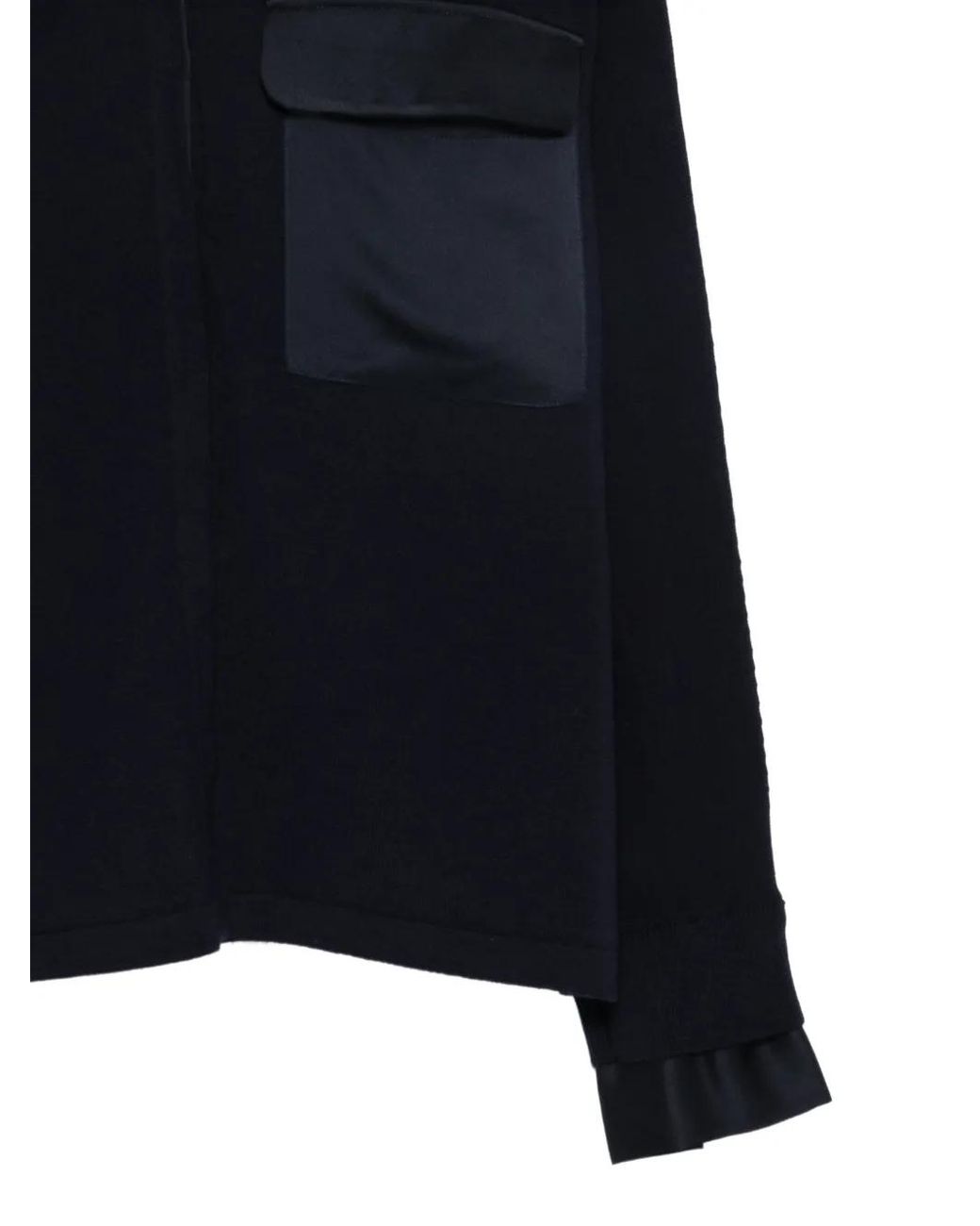 Semicouture Blue Cardigan Laetitia À Poche Plaquée