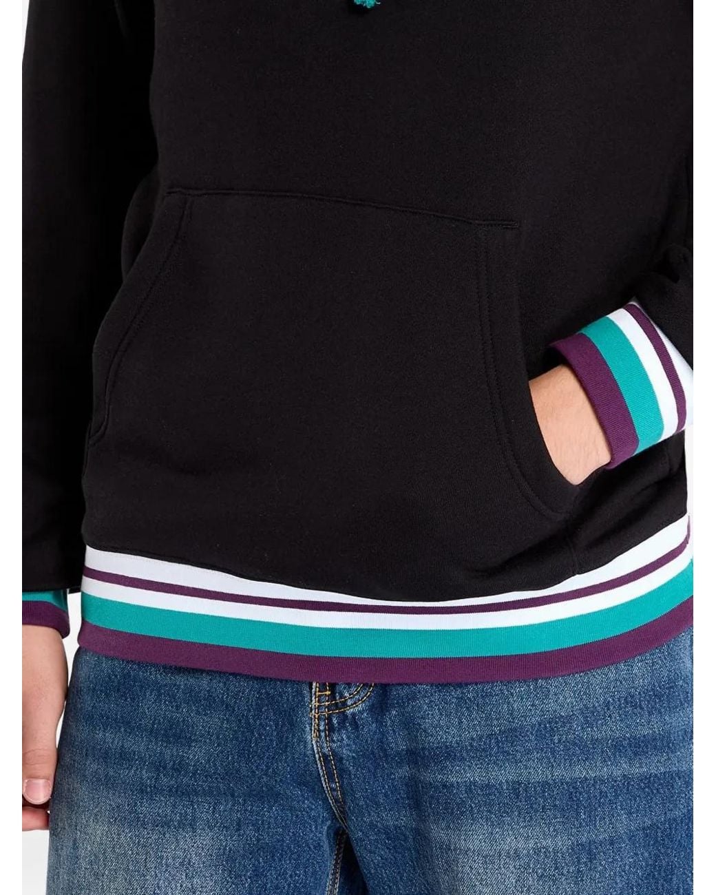 Mitchell & Ness Black Drawstring Hoodie for men