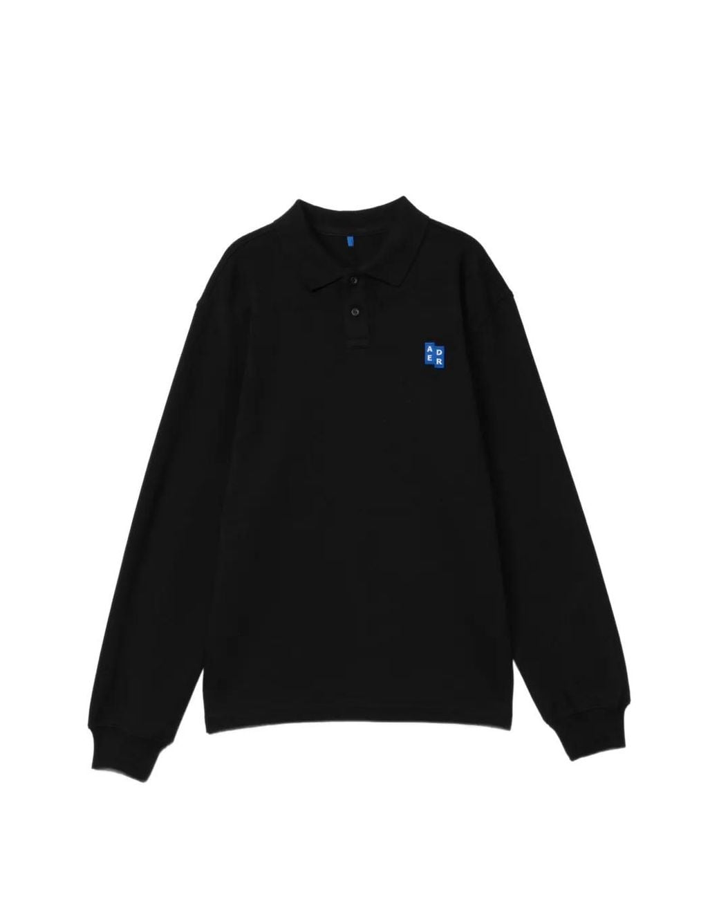 Adererror Black Logo-Patch Polo Shirt