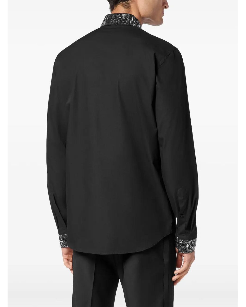 Philipp Plein Black Tie Shirt for men