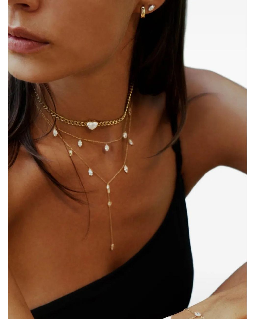 LOEV Blue 14K Recycled Diamond Y-Shaped Necklace