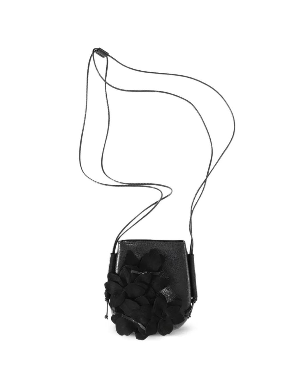 Hereu White Floral-Embellished Leather Shoulder Bag