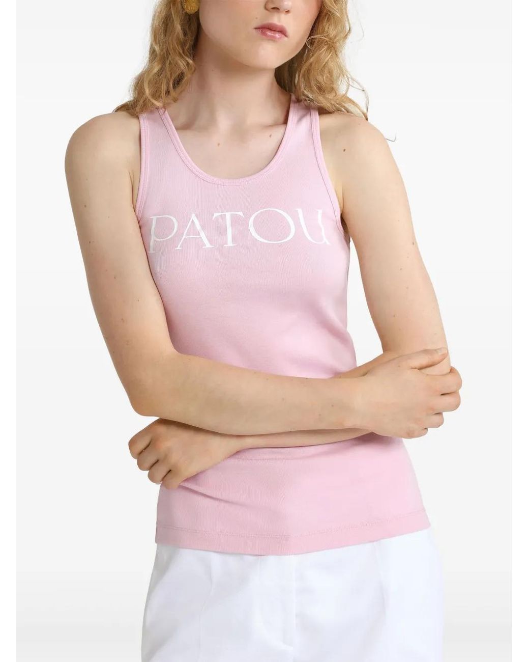Patou Pink Sleeveless Tops