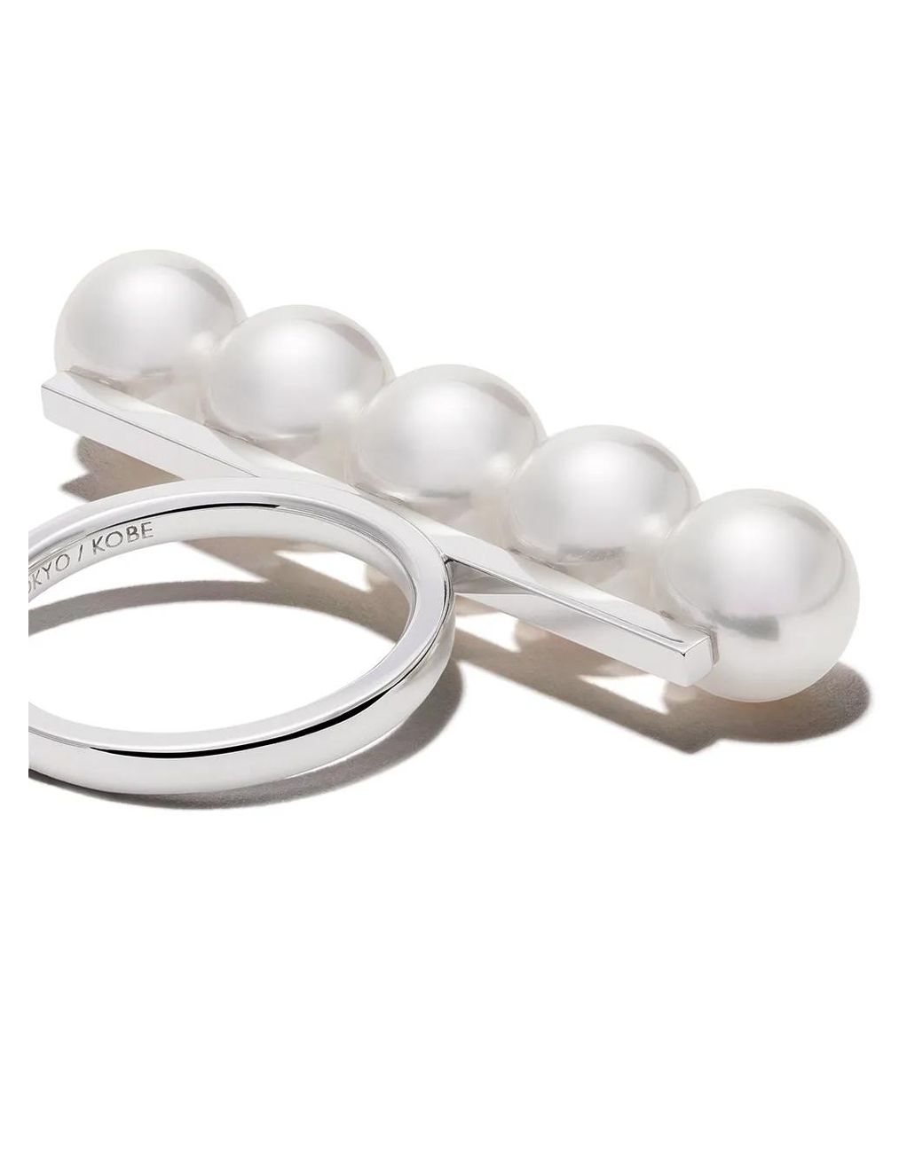 Tasaki 18kt White Gold Balance Signature Ring