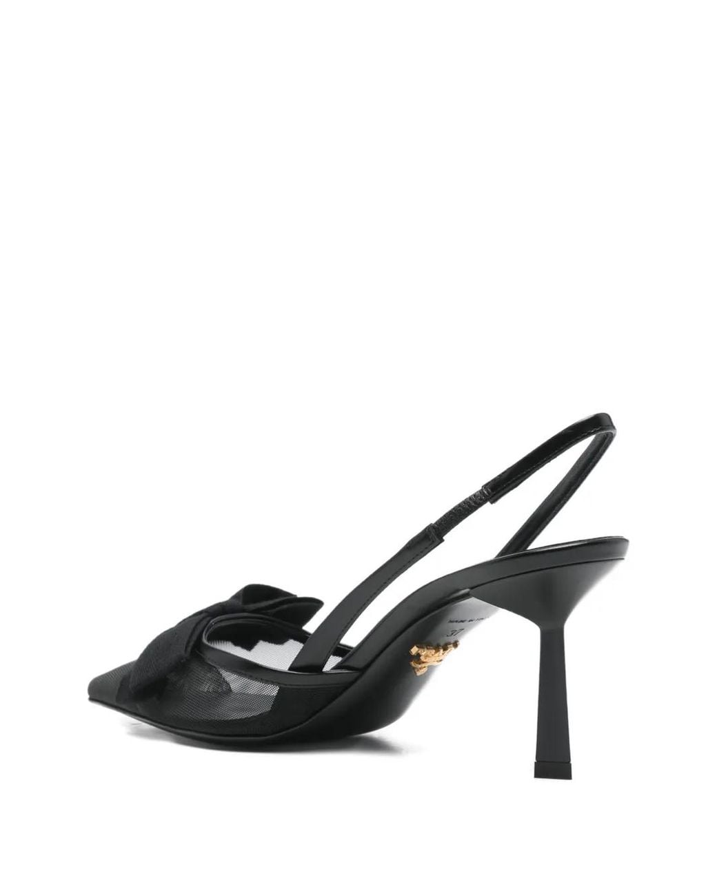 Décolleté A Punta Con Dettaglio Fiocco Logato di Prada in Black