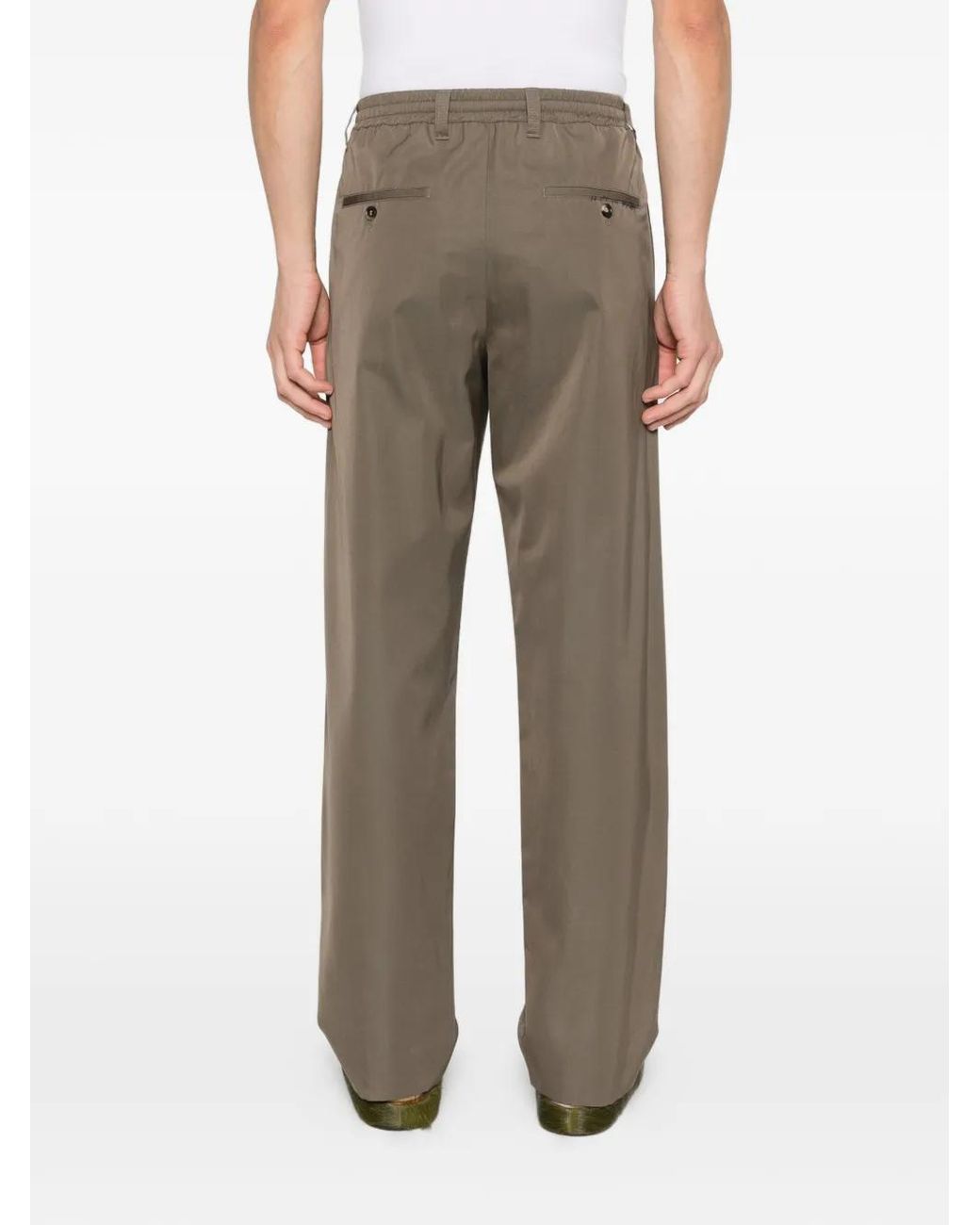 Marni Gray Elasticated-Waist Trousers for men