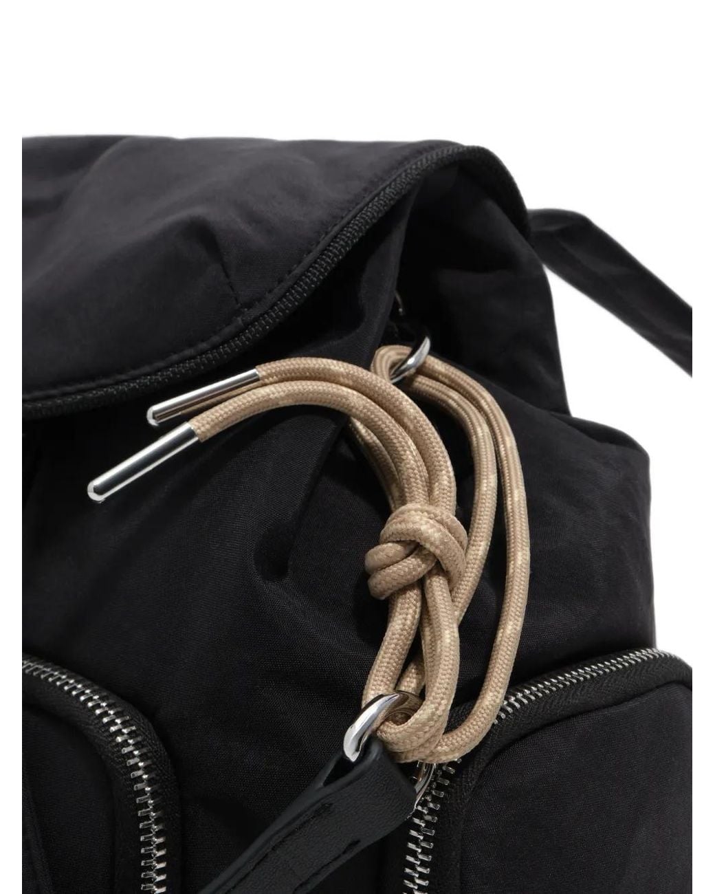 Bimba Y Lola Black Large Nylon Pocket Backpack