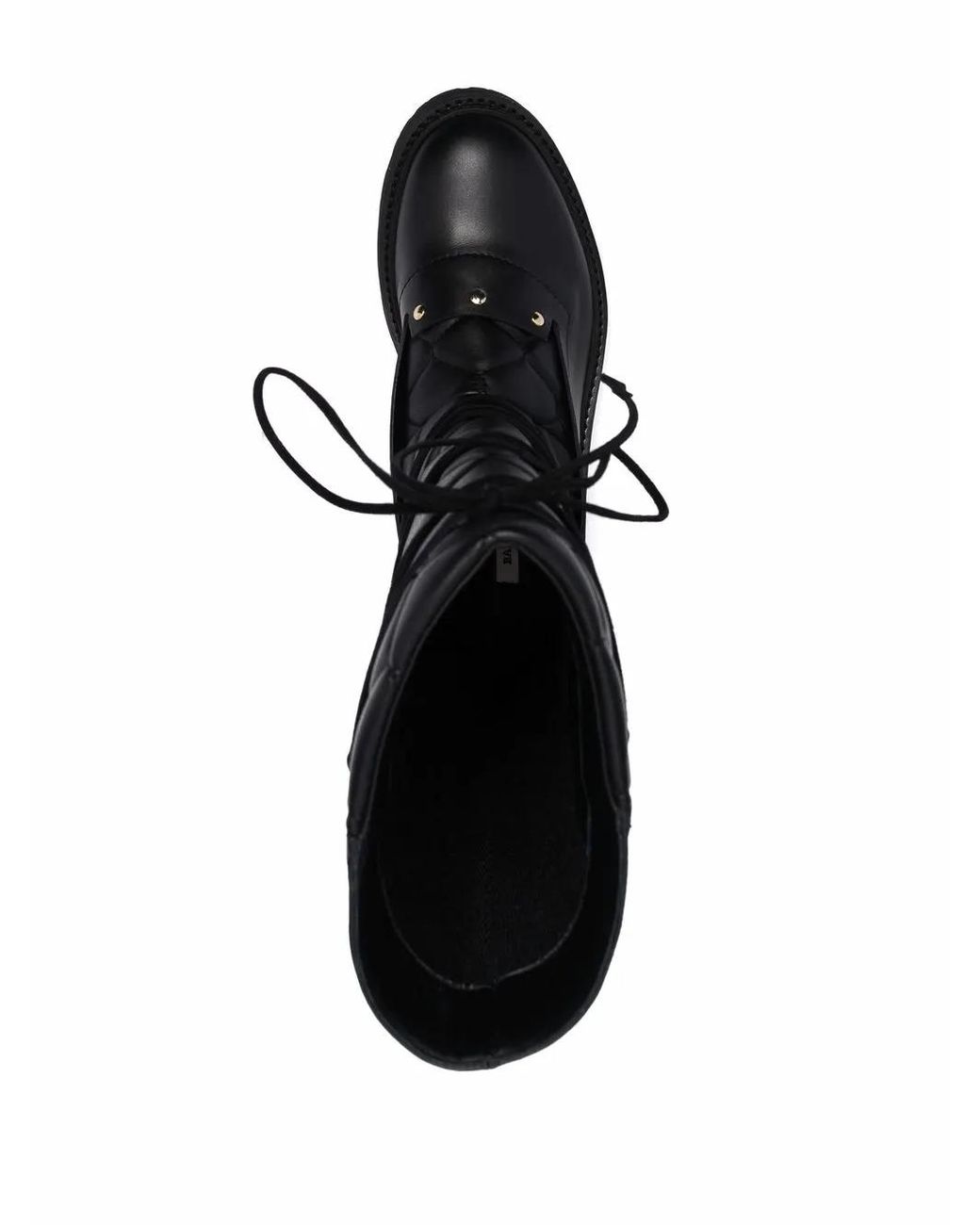 Bally Black Quilted Leather Ankle Boots With Lace-Up Design