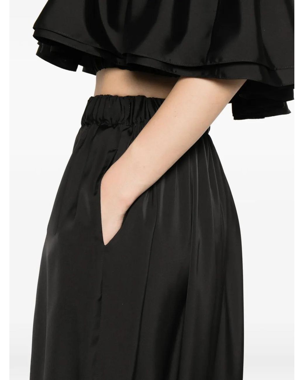 Parlor Black Elasticated-Cuff Trousers
