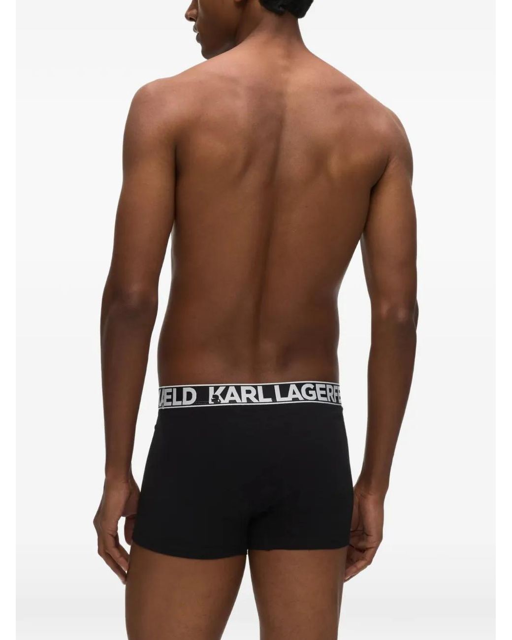 Karl Lagerfeld Black Lot De Cinq Boxers À Logo for men