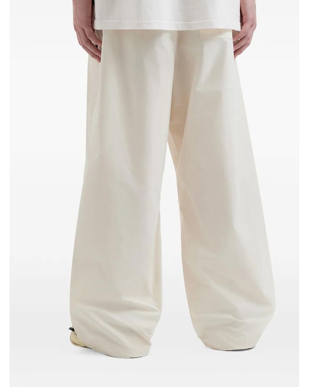FIVE CM White Drawstring Trousers for men