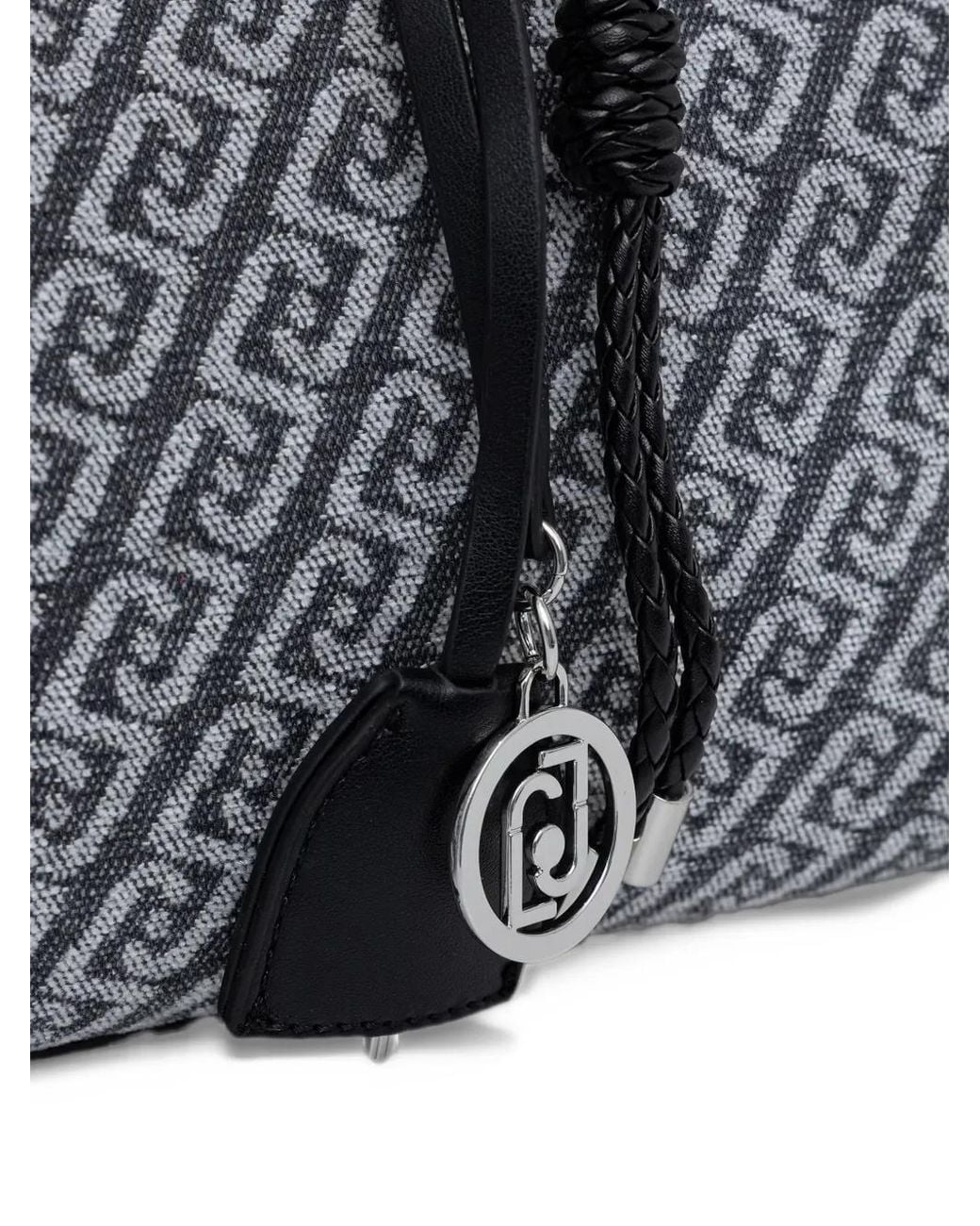 Liu Jo Black Small Satchel Bag Denim-Effect