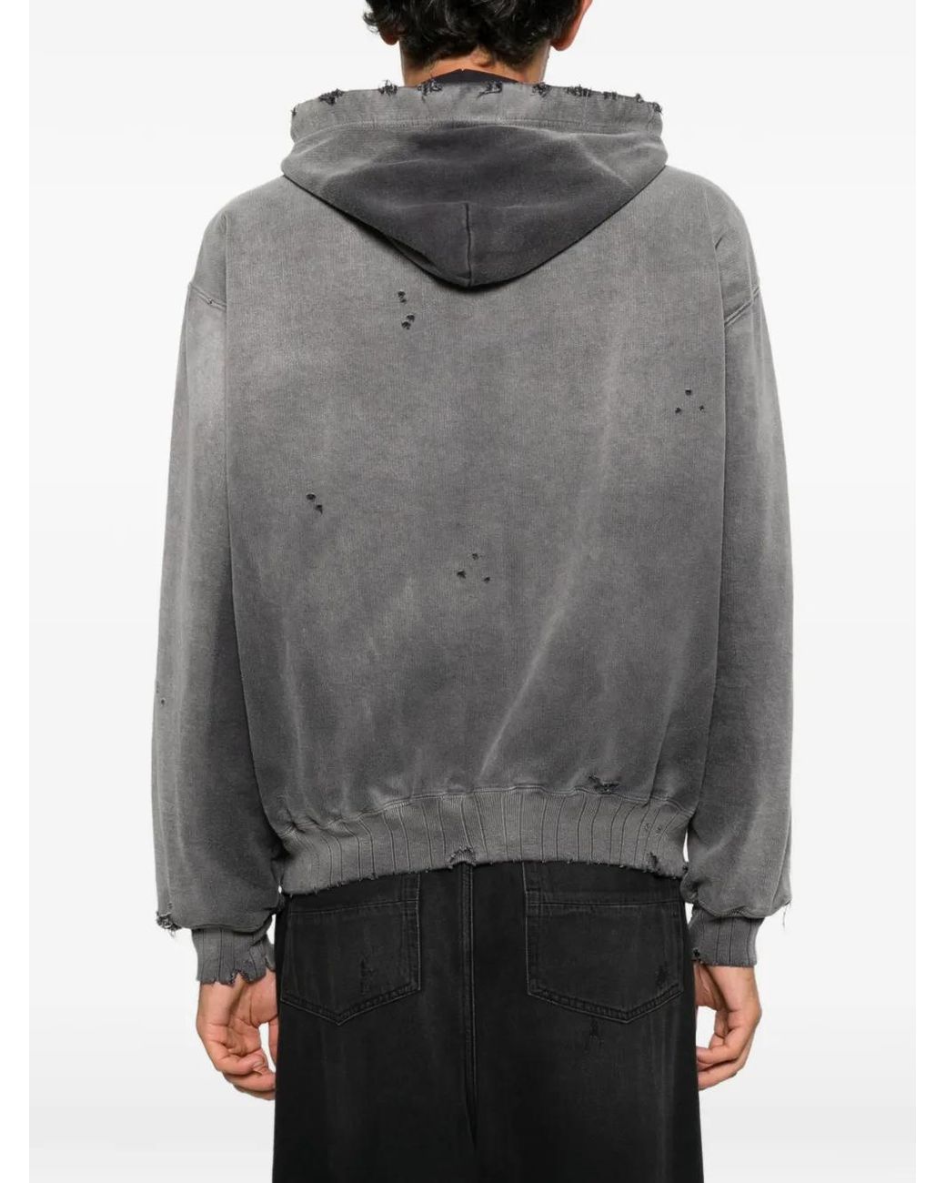 Maison Mihara Yasuhiro Gray Sun Faded Like Zip-Up Hoodie for men