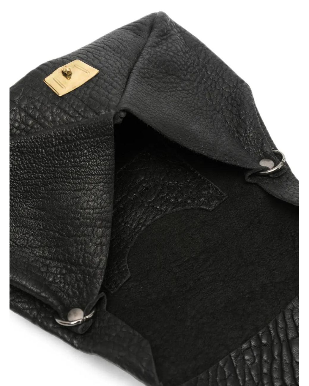 UN TÈ DA MATTI Black Stregatto Envelope Clutch Bag