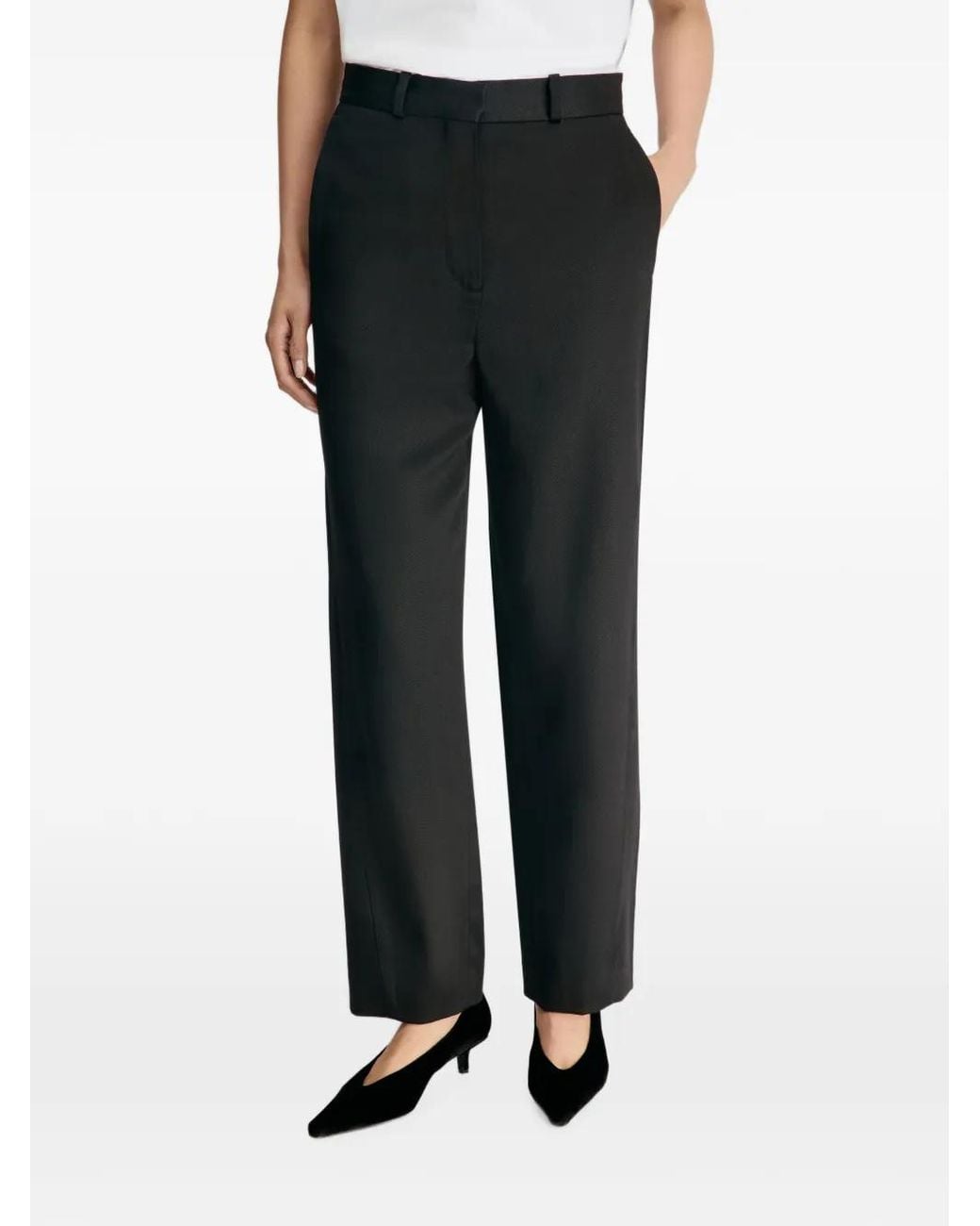 Loulou de Saison Black Kian Straight-Leg Trousers