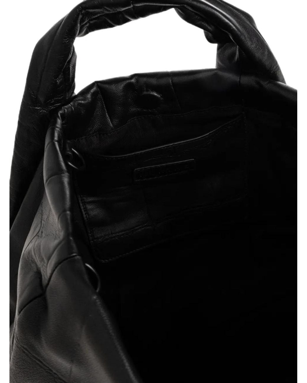 Munthe Black Lix Croco Croc-Effect Tote Bag