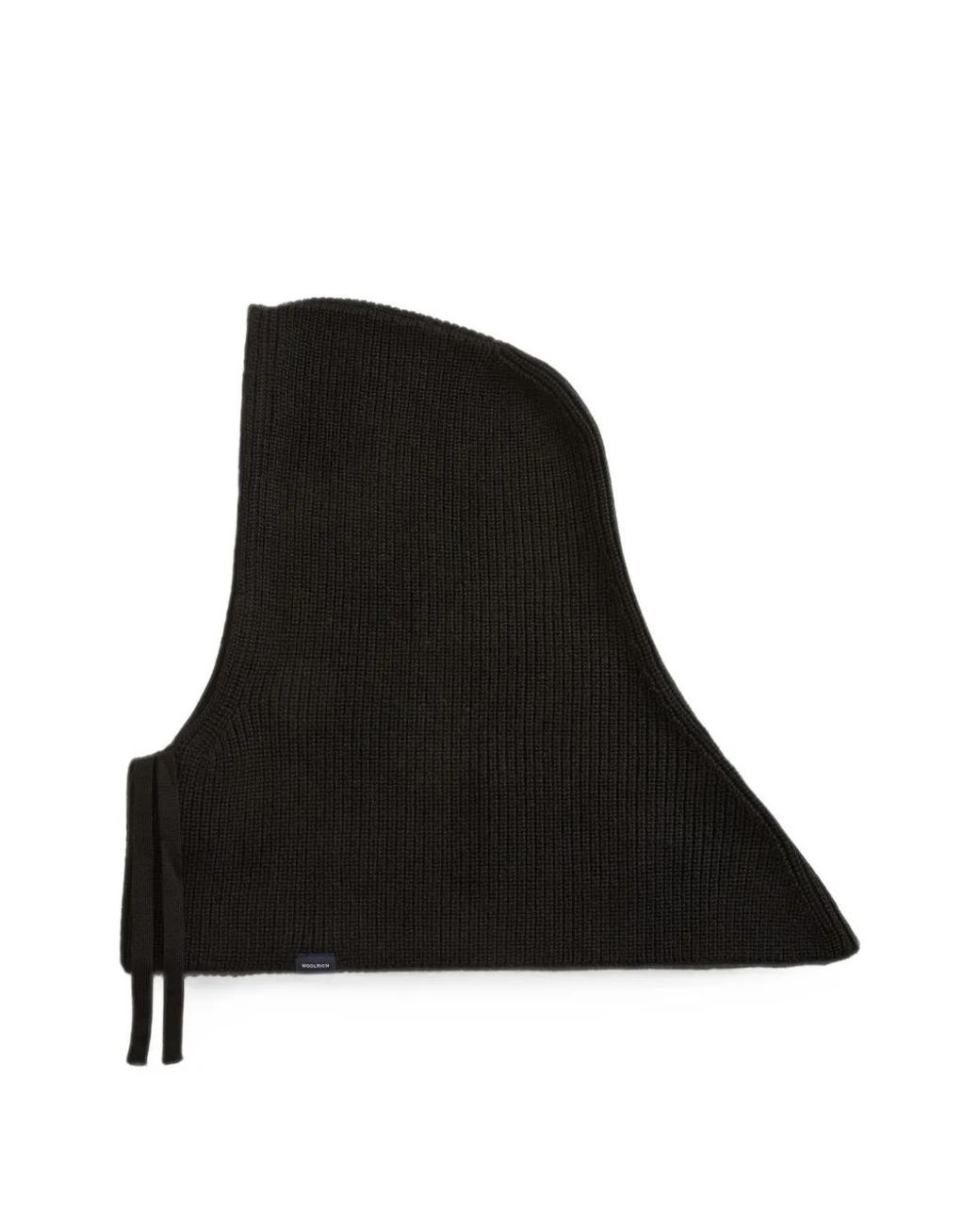 Woolrich Black Ribbed-Knit Balaclava
