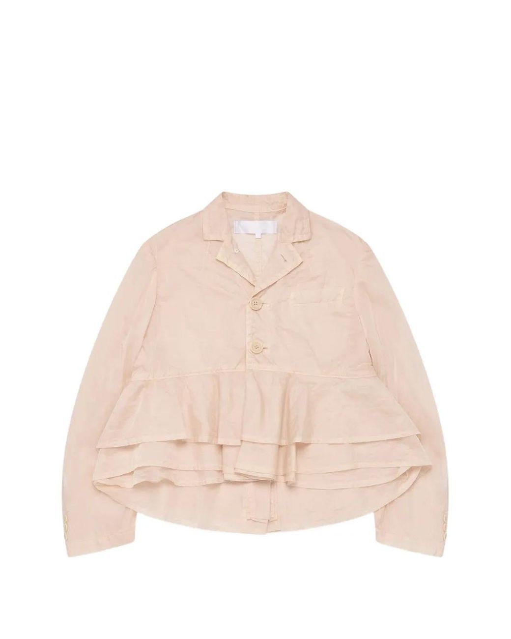Comme des Garçons Natural Ruffled-Tier Jacket