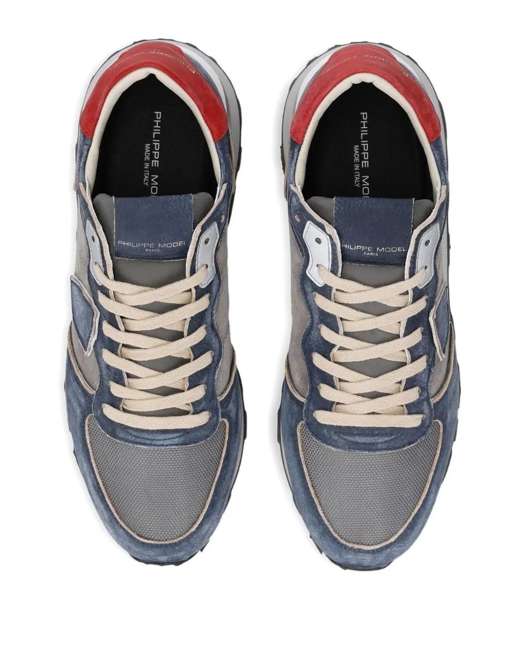 Sneakers Con Design A Inserti di Philippe Model in Gray da Uomo