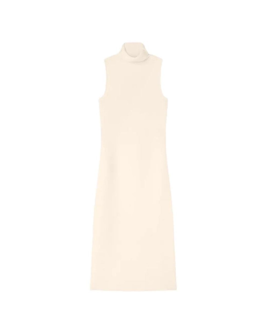 RETORI White Stitch-Mix Cashmere Maxi Dress