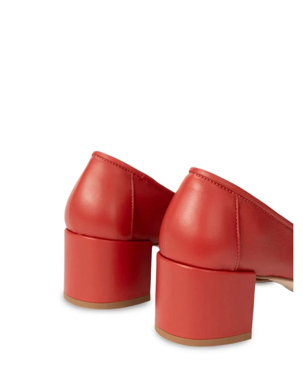 By Far Red Prudence Round-Toe Pumps