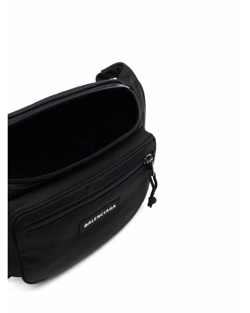 Balenciaga Black Gürteltasche Mit Reißverschlussfächern