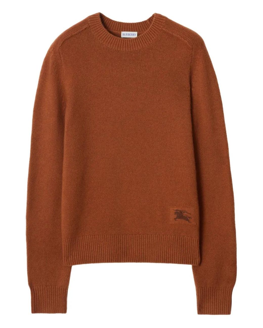 Burberry Brown Equestrian Knight-Embroidered Jumper
