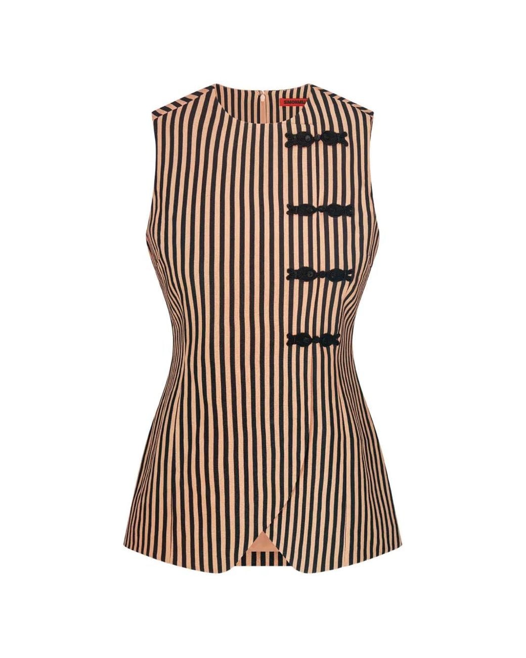 Simon Miller Brown Mavis Linen Top